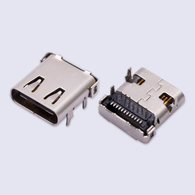 TYPE-C Receptacle 24Pin-front Insert And Back Paste